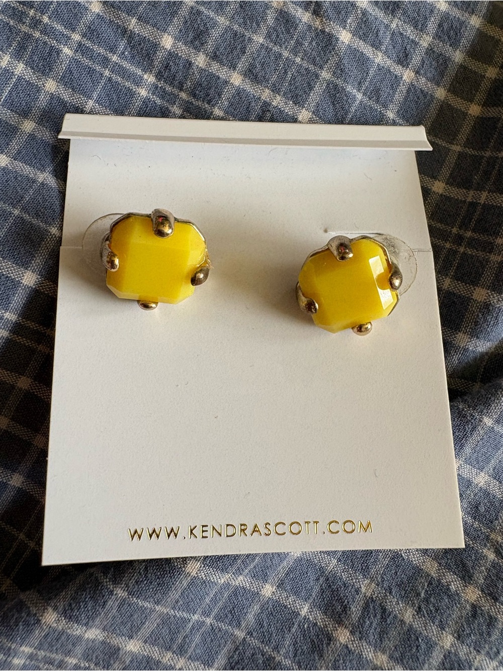 kate spade Bright Yellow Octagon Stud Earrings